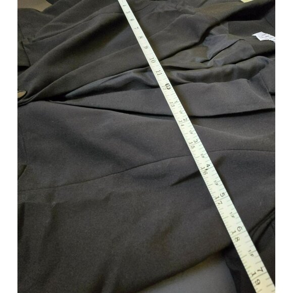 ELLE Classic Black Button Front Blazer Womens Sz 16 Jacket Long Sleeve Lined - Picture 9 of 13